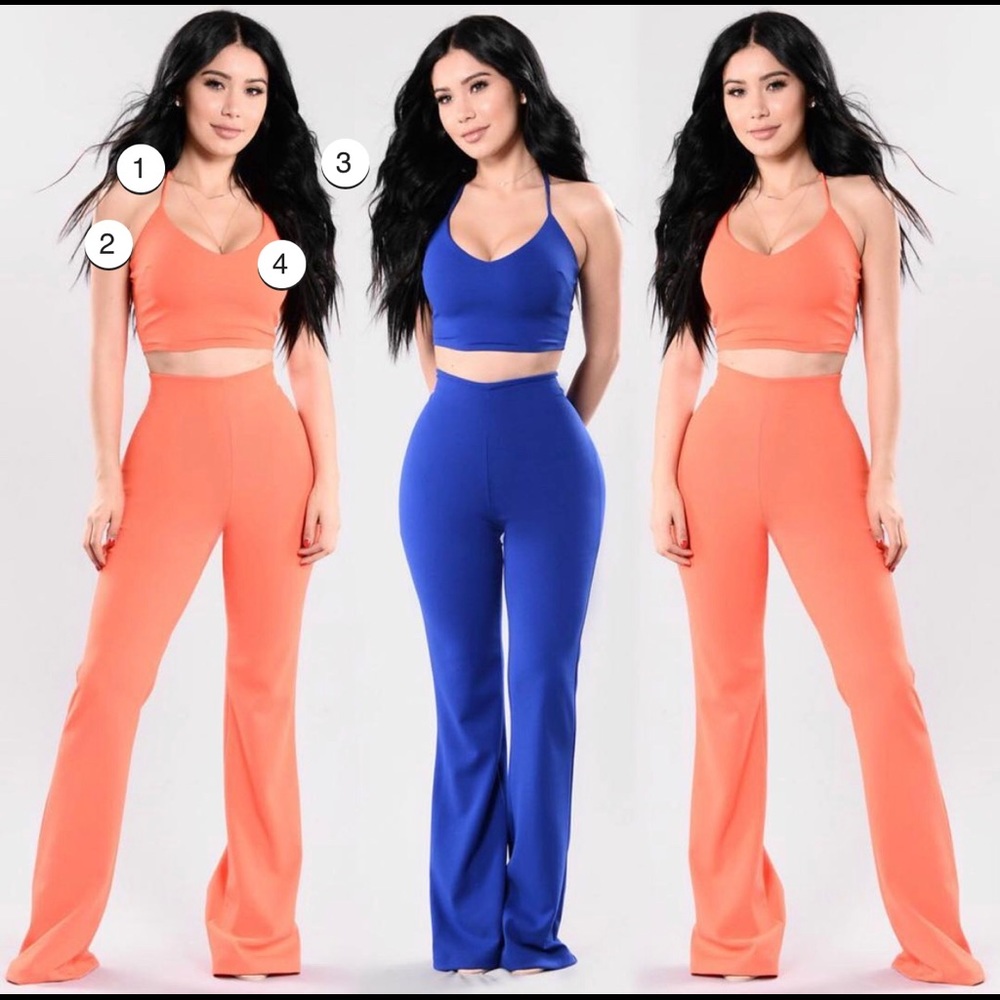 Fashion Nova Orange 2 pc Take it from me Set